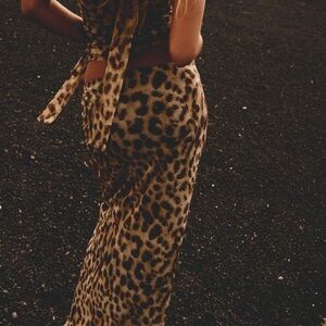 Zara Leopard Skirt
